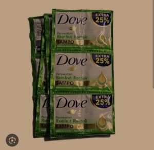 12Pcs shampoo Dove Hijau perawatan rambut rontok 10ML