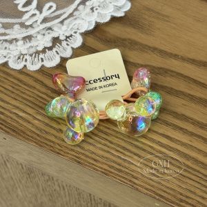 Girls Cartoon Headband with Burst Pattern Bow Knot Colorful Gradient Sweet Cool Style Hair Accessories Korean Style Childrens Clothing