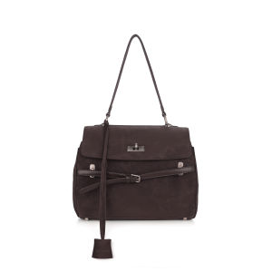 JANDRESS | Innovative Design Small Size Commuter Briefcase Brown