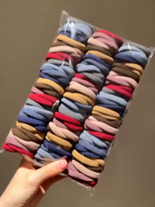 100PCS High Elastic Colorful Hair Ties for Women No Damage Rubber Bands Non-Slip Hair Accessories