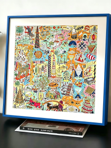 YASISHA | Dopamine Soft Decor Abstract Art Blue Painting