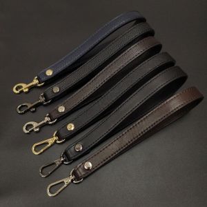Genuine Leather Handbag Strap with Wristlet for Handheld Bags And Wallets Single Purchase Replacement Accessory in Black