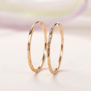Huitan Simple Versatile Circle Women Hoop Earrings Silver Color/Gold Color Metal Party Accessories Lady Wedding Trendy Jewelry