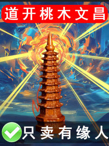 Handcrafted Plum Wood 13-story Zhangwei Tower Wooden Ornament for Childrens Desk Decoration Blessing Ethnic Style Architecture