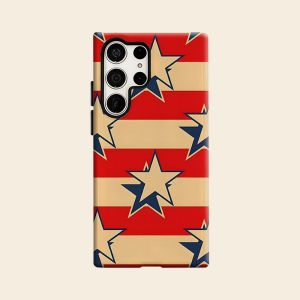 Vintage Star Stripe Luxury Fashion Full Lens Protective Case for Samsung Galaxy S26 S25 S24 A56 A36 Plus Ultra