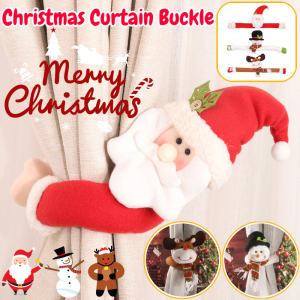 Christmas Curtain Buckle Xmas Decor Snowman Elk Doll Tieback Window Curtain Ring Widely Use