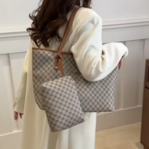 SAVE Extra Large Tote Bag With Small Pouch Casual Shoulder Bag Classic Handbag Beg Bahu Besar Beg Wanita Beg Sandang L50