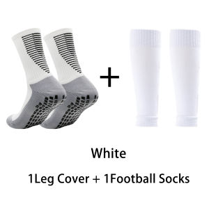 1 Set of High Elasticity Shin Guards Football Leg Cover Non-slip Soccer Tennis Basketball Sport Socks Grip Cycling Riding Socks