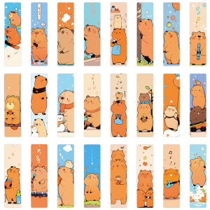 24Pcs/Set Capybara Bookmarks Kawaii Cute Animal Bookmark Flags Page Markers  Gifts for Bookworms Students Animal Lovers Supplies