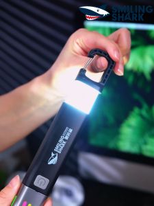 SMILING SHARK LED Camping Torch Light 3Mode Type-c Rechargeable Flashlight Colorful Night Light Waterproof Camping Lighting SD1018