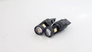 2 Chiếc T25 3157 T20 7443 W21/5W Đèn LED Phanh Xe Ô Tô Đèn Đỗ Xe 12V Hai Màu Trắng Vàng Hi/Lo Tia 16SMD Đèn Dừng