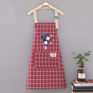 Adorable Korean Style Waterproof Oil-Proof Apron Adjustable Shoulder Strap for Men Restaurant Kitchen Home Use Popular Model