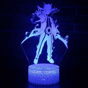 Malaysia Stock Crack White Version Remote 16 Colors Anime Naruto Shipudden LED Night Light Uchiha 3D Lamp Bedroom Gift