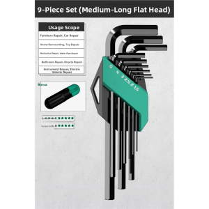 MONLEYTA | High Strength Precision German Original Inner Hex Wrench Set Socket Multi Functional Automatic Cr-V Alloy Steel Hex Wrench
