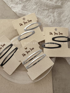 Silver Metal Hollow out Hair Clips Womens Basic Edge Hair Accessories Fashionable Korean Style Fresh out Hair Decorations