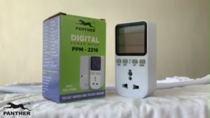 Panther PPM 2216 High-Quality Digital Power Meter 3680W Max Capacity 15A Current 230V Voltage Electrical Usage Monitor with Real-Time Display
