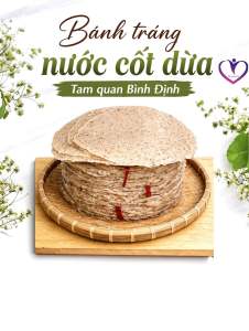 Bánh tráng mè nước cốt dừa tam quan Bình Định– bánh tráng nướng giòn thơm béo ràng 10 cái -BigLove