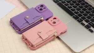 Faux Leather Phone Case for Samsung S26 S25 S24 S23 S22 S21 S20FE Ultra Plus with Lanyard Stand Mirror & Card Holder Shockproo