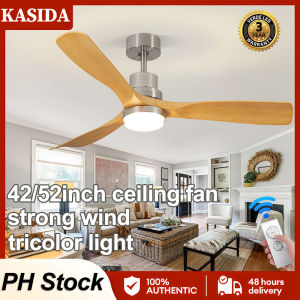 KASIDA New 52inch ceiling fan with light modern 3 colors dimming 6 gear wind ceiling lights with fan DC motor ceiling fan with led light with remote ceiling fan heavy duty ceiling fans for living room bedroom kitchen Patio