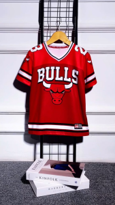 RJP KIDS KARAKTER BULLS RED  NOMER 23 / Jersey Anak / Jersey Anak Laki Laki / setelan jersey anak / kaos anak/ jersey rugby anak / bahan milano brazil