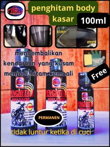 penghitam body kasar motor mobil 100ml