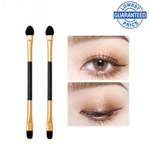 GL Double Head Design Eye Shadow Brush: Soft Bristle Light Portable Cosmetic Tool