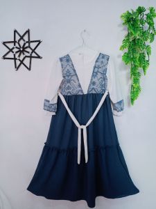 Rumaisha Dress Anak umur 4-12tahun Baju Gamis anak cantikbahan Cringkle premiumDua warna mix brukat