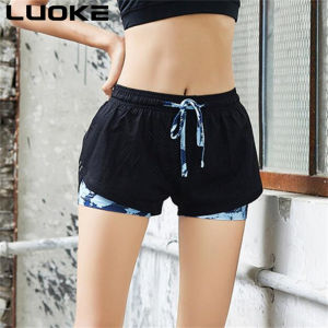 Luoke yoga pants for women Sport Shorts Women Sportwears Quick-drying Plus Size Running Pants Loose Sports Short