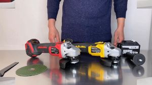 【Local Shop】20V Cordless Angle Grinder Rechargeable Cutting Machine Multifunctional Brushless High-power Lithium Electric Grinder 998VF 2Battery Polishing DIY Woodworking Power Tools Cutting/grinding/polishing