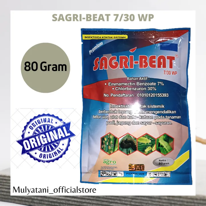 SAGRI-BEAT 7/30 WP Insektisida 80 Gram Original Kemasan Pabrik