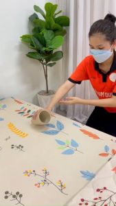 Bộ Ga Trải Giường Chống Thấm Nước Tuyệt Đối Kèm Vỏ Gối Chất Liệu Thun Lụa Không Nóng Không Bí Lưng (Mẫu Hoa Trà Sữa)