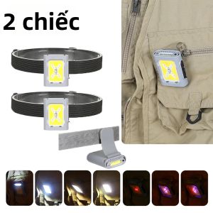 Đèn Pha Đa Chức Năng Cảm Biến Thông Minh Với 7 Chế Độ Chiếu Sáng Chống Nước Sạc Type-C Có Thể Tháo Rời Dùng Cho Đạp Xe Cắm Trại Câu Cá
