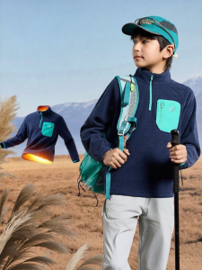 XTEP | Fall Outdoor Half Open Placket Fleece Sweatshirt