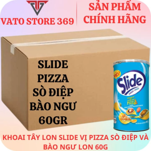 Bánh lát khoai tây SLIDE vị pizza sò điệp bào ngư lon 60g