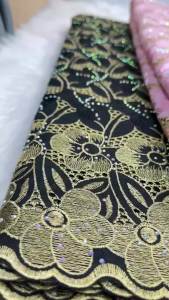 2026 New African Swiss Voile Dry Cotton Lace Fabric 5 Yards Nigerian Embroidery Lace Fabric With Stones For Women Party D M352-1