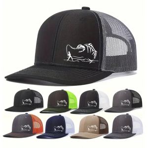 New Fashion Richardson 112 Micro Curved Trucker Cap Fishing PrintedSummer Mesh Breathable Baseball Caps Outdoor Gorras Hombre