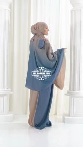 Nurlaela Muslim Mukena Dewasa Traveling Mini Pouch Parasut Premium Korea 2in1 Zahwa Series