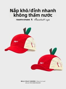 BILLI ZILLY | Mũ lưỡi trai thêu hình quả táo dễ thương nhanh khô chống nắng cho nữ mùa hè thoáng khí đa năng ngoài trời che nắng Mũ bóng chày