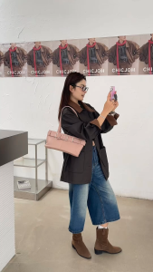 8059# Irene Novy Simple Baguette Womens Underarm Bag Niche High-end Handbag Shoulder Bag