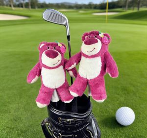 Cute Strawberry Bear Golf Head Cover Pet Golf Club Cover Cartoon Golf Pole Customer Real Shot Only Golf Brand for Men