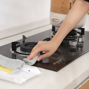 ผ้าชามัวร์ ผ้าไมโครไฟเบอร์ ทำความสะอาดห้องครัวแบบใช้แล้วทิ้ง 10 ชิ้น/แพ๊ค พร้อมส่งจากรังสิต