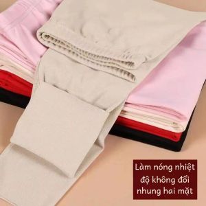 Quần Dài Lót Lông Cừu Dày Dặn Dervo Quần Dài Nữ Mùa Thu Quần Lót Mỏng Lót Lông Cừu Mùa Đông Quần Ấm Áp Ngoài Trời