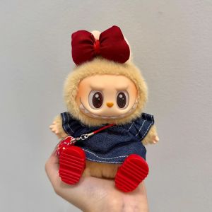 Sweet Silk Party Labubu Doll Clothes 15cm Vinyl T-Shirt Set Summer Generations One Two Three Sitting Party Trending Doll Outfits