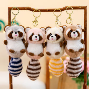 Cute Coati Doll Pendant Stuffed Toy Pendant Lamb Puppet Keychain Backpack Ornament Doll Girl