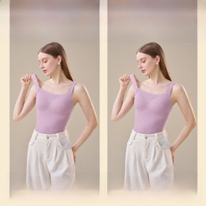 MiiOW | Warmth Cat Woman Velvet Seamless Thermal Vest Women Autumn Winter New Style No Wear Bra Silk Cashmere Underwear Base Layer