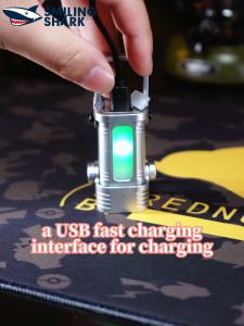 SMILING SHARK TIP138 LED Mini Flashlight 7Mode Emergency Light Type-c Rechargeable Torch Light With COB Sidelight Waterproof Outdoor camping Emergency