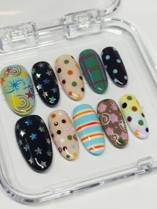 Nailsbox thủ công Y5 chấm bi+ ngôi sao