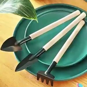 Bộ Cuốc Xẻng Mini 3 Món Trồng Cây Cảnh Làm Vườn Trồng Rau Chăm Sóc Cây Cảnh Bonsai