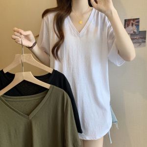 Lieoyuarn | Flattering Loose V-Neck T-Shirt