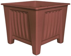 กระถางต้นไม้ กระถางกุหลาบ กระถางสี่เหลี่ยมทรงสูง 13 นิ้ว สีโอ๊ค 10 ใบ ชิ้น อัน